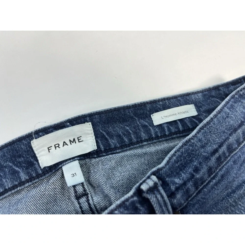 FRAME L'Homme Athletic Fit Jeans Mens 31x27 Blue Comfort Stretch Straight Leg